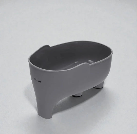 Bol gris en forme d'éléphant sur fond blanc, accessoire design SkyGrip