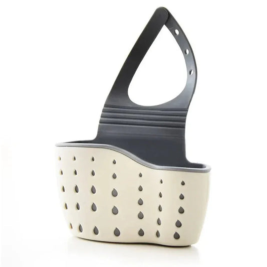 Panier de rangement SkyGrip beige et gris, design ajouré, accessoires cuisine.