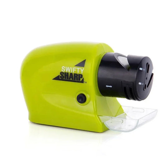 Aiguiseur électrique vert Swifty Sharp compact, idéal pour cuisine SkyGrip.