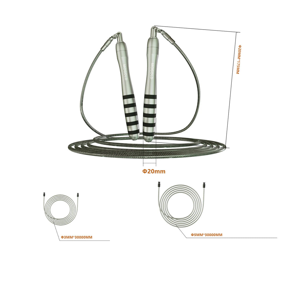 Corde à Sauter Rapide pour Fitness – Acier Renforcé & Rotation Fluide