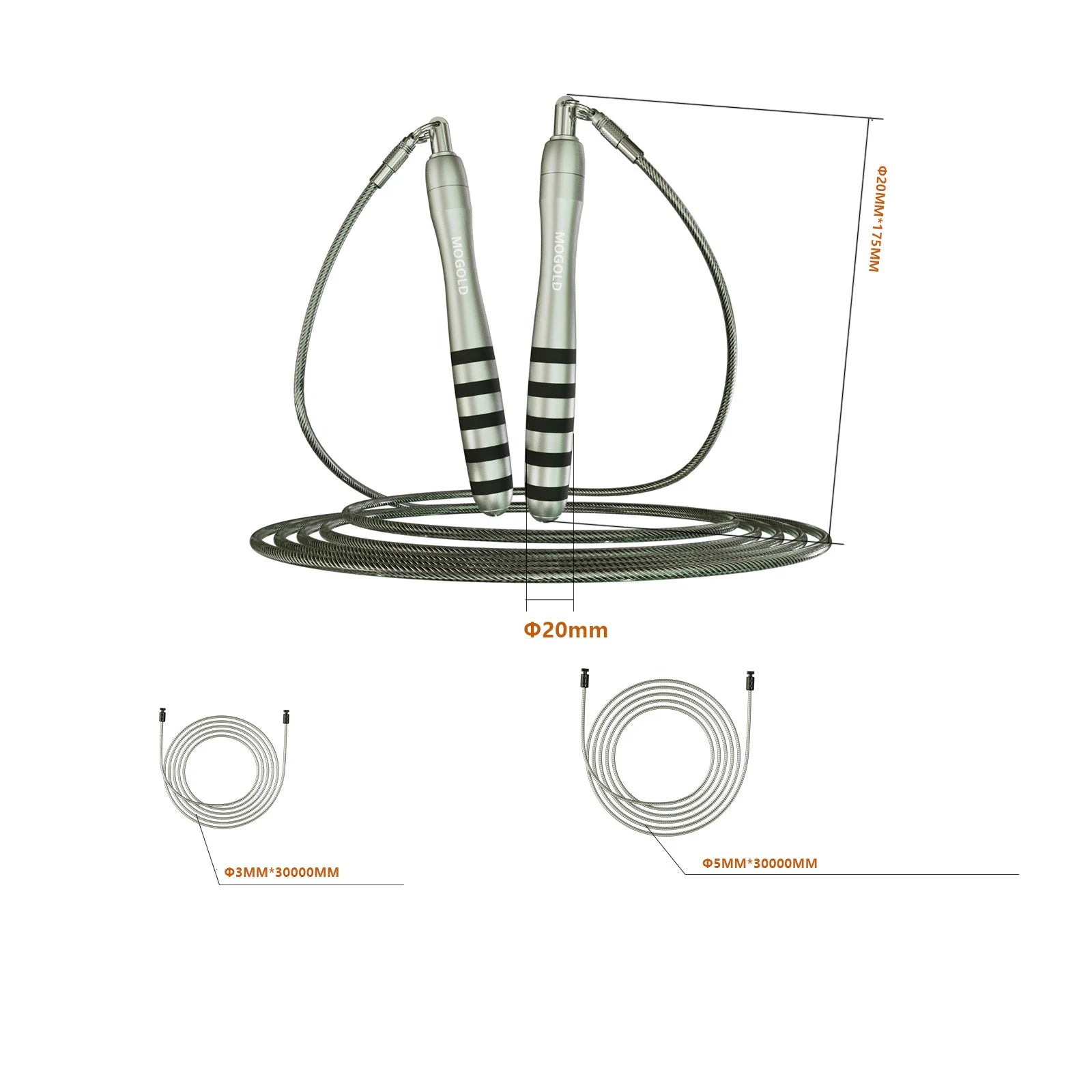 Corde à Sauter Rapide pour Fitness – Acier Renforcé & Rotation Fluide