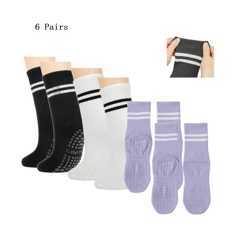 Chaussettes Antidérapantes Pilates & Yoga – Lot 1/2/3/6