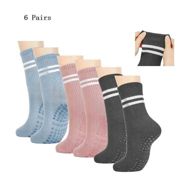 Chaussettes Antidérapantes Pilates & Yoga – Lot 1/2/3/6