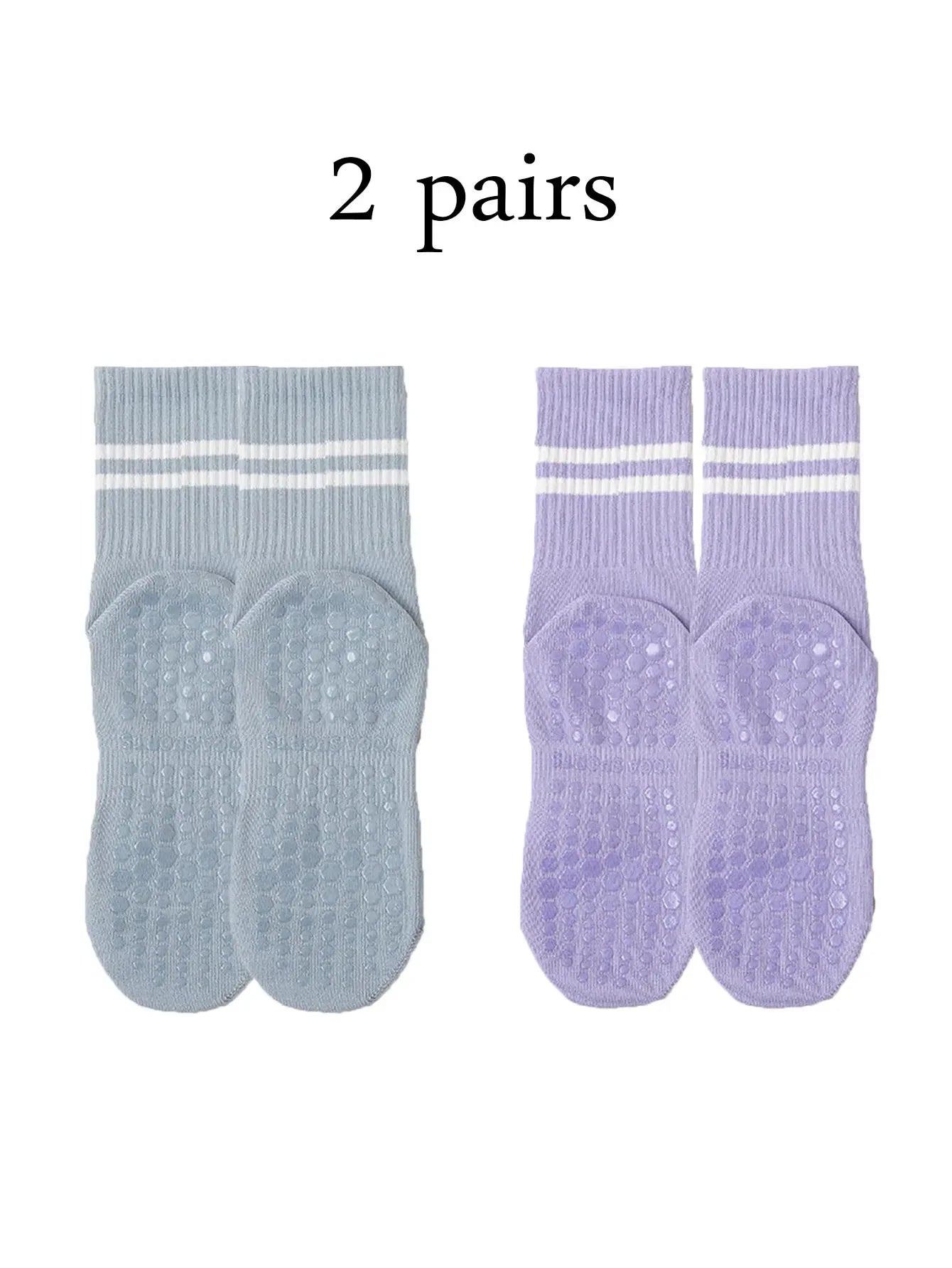 Chaussettes Antidérapantes Pilates & Yoga – Lot 1/2/3/6