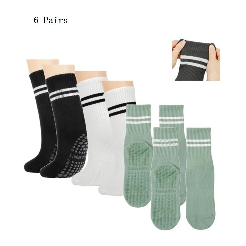 Chaussettes Antidérapantes Pilates & Yoga – Lot 1/2/3/6