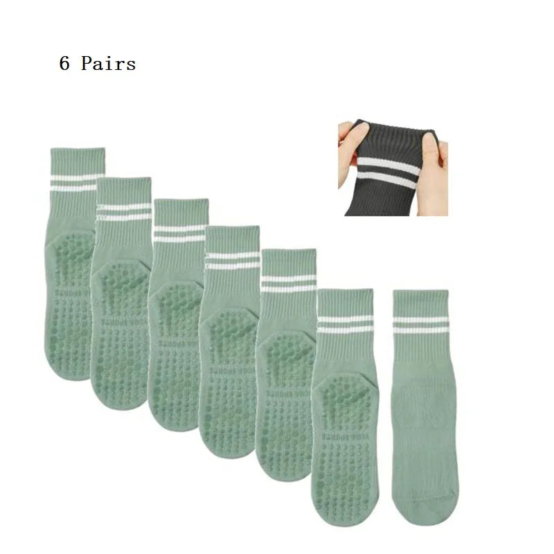 Chaussettes Antidérapantes Pilates & Yoga – Lot 1/2/3/6