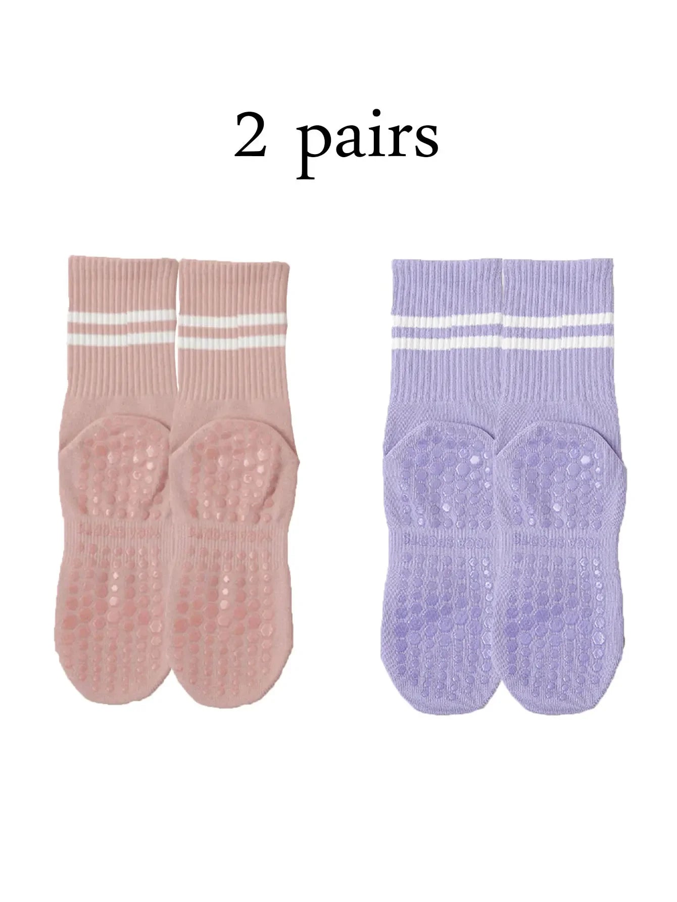 Chaussettes Antidérapantes Pilates & Yoga – Lot 1/2/3/6