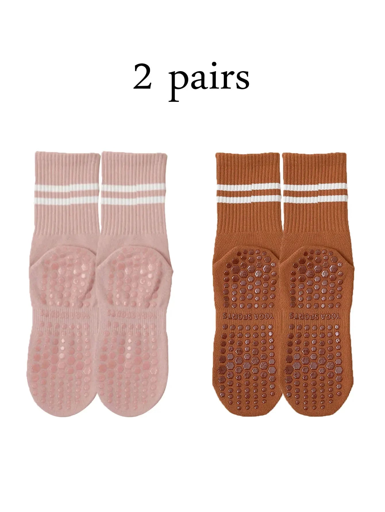 Chaussettes Antidérapantes Pilates & Yoga – Lot 1/2/3/6