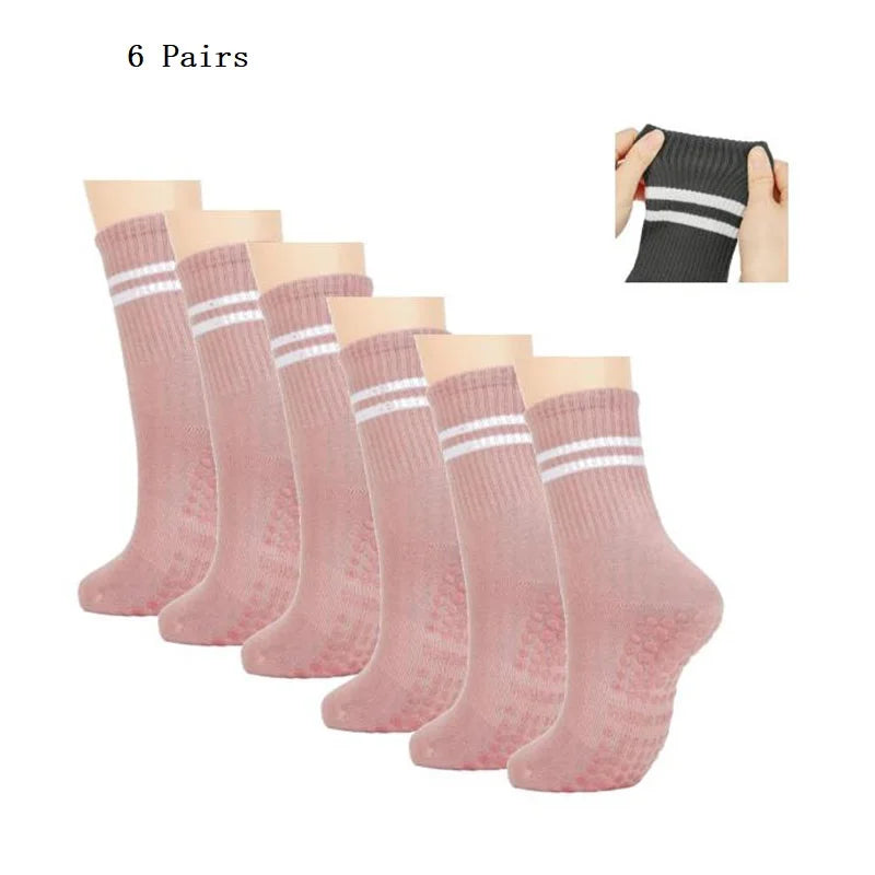 Chaussettes Antidérapantes Pilates & Yoga – Lot 1/2/3/6