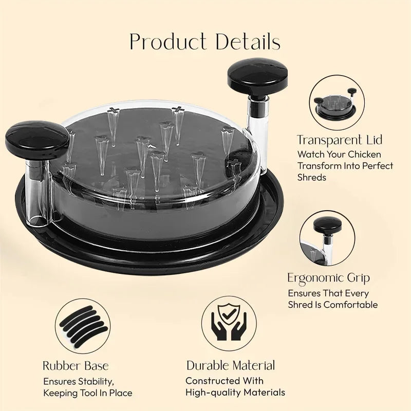 Appareil de cuisine SkyGrip avec couvercle transparent, poignées ergonomiques et base antidérapante.