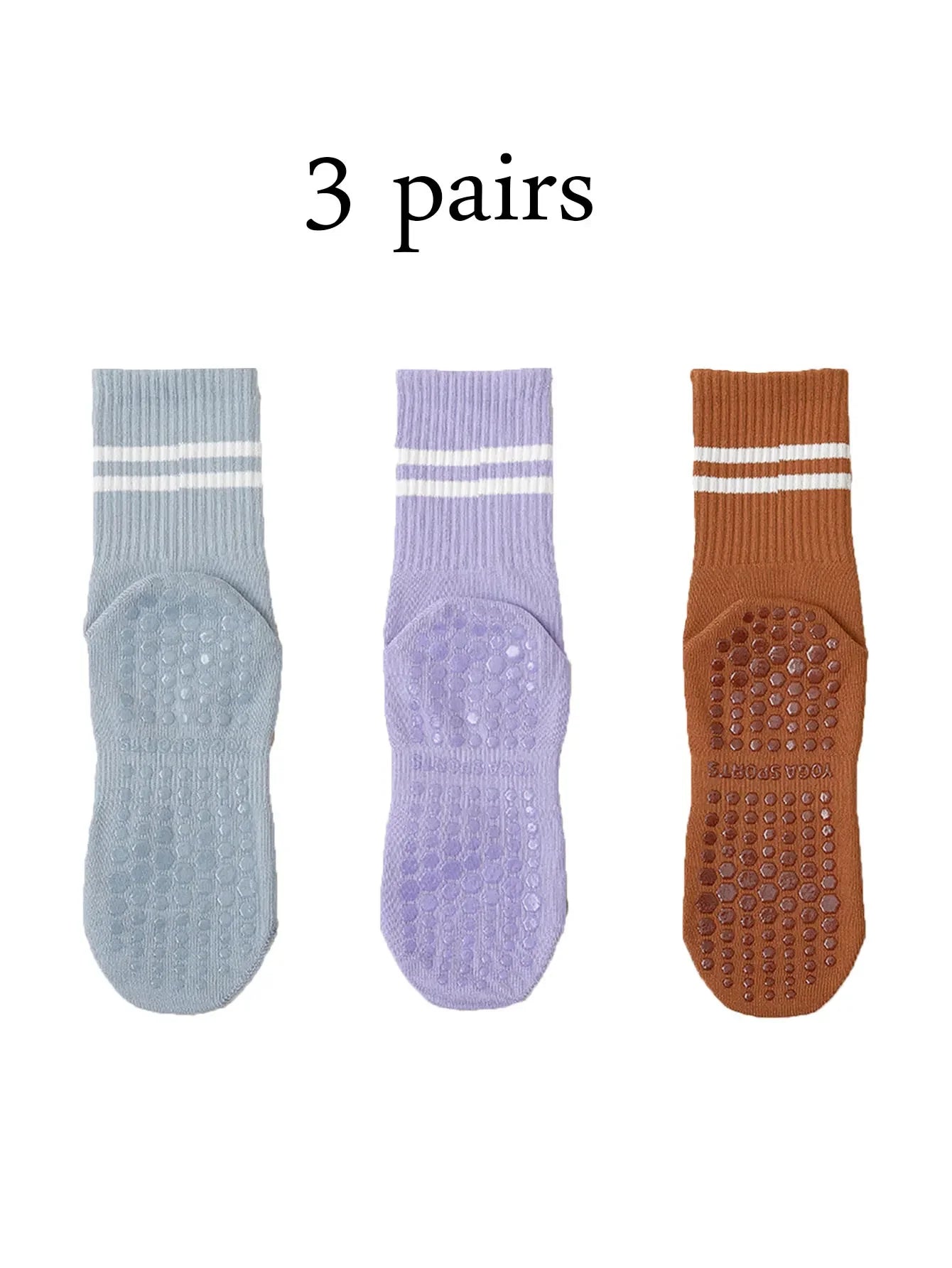 Chaussettes Antidérapantes Pilates & Yoga – Lot 1/2/3/6