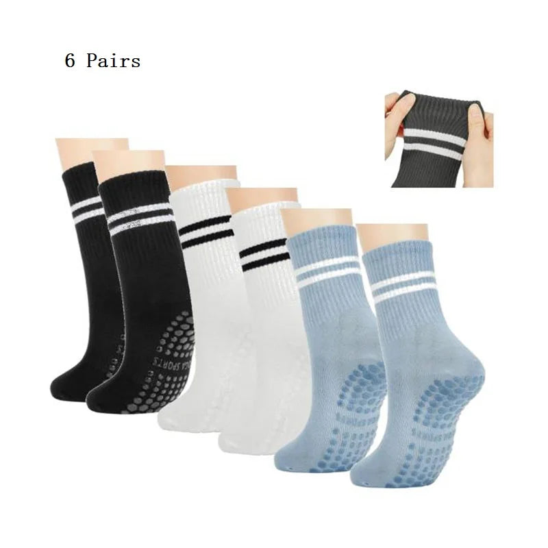 Chaussettes Antidérapantes Pilates & Yoga – Lot 1/2/3/6
